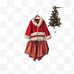 圣诞房间图片_正宗的圣诞老人服装挂在圣诞节装