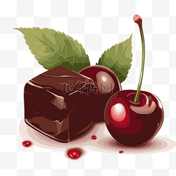 杂项矢量图片_巧克力樱桃剪贴画巧克力和樱桃矢