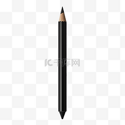 木色条纹图片_与剪切路径隔离的黑色铅笔