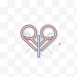 两把剪刀用剪刀做成心形图标 向