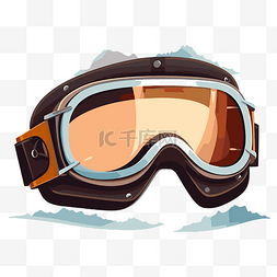 滑雪插图图片_滑雪鏡 向量