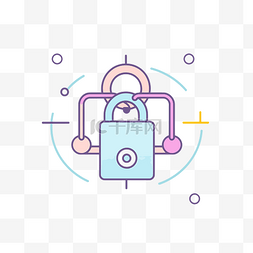 小工具icon图片_带锁和钥匙的图标 向量