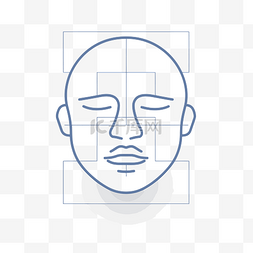 简单方块背景图片_上面有两个方块的脸部图标 向量