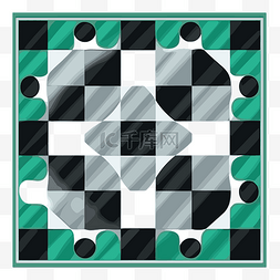 白色方格图片_棋盘剪贴画 方格棋盘有黑色和绿