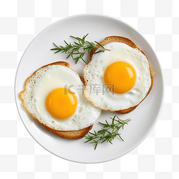两个煎鸡蛋作为健康早餐