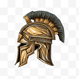 古希腊神话图片_古希腊武士头盔的png插图