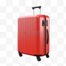 3d 渲染红色手提箱 3d 渲染红色旅