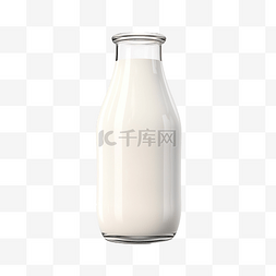 牛奶特写图片_牛奶玻璃瓶