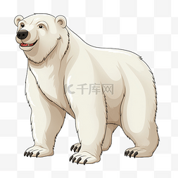 北极熊卡通图片_北极熊卡通插图