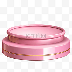粉色圆柱图片_粉色圆形舞台讲台插图免费png
