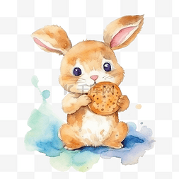 水彩饼干兔子