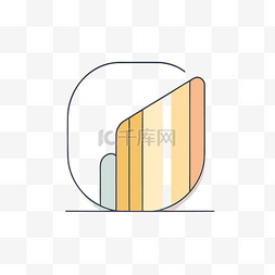 g公司用彩色线条描绘 向量