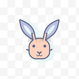 耳朵图标图片_带耳朵的兔子图标 向量