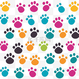 猫狗宠物背景图片_狗爪子图案宠物主题非常适合打印