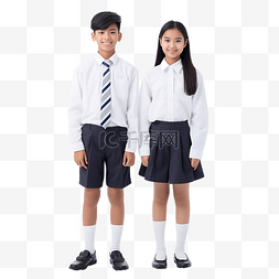 学校学生穿高中制服