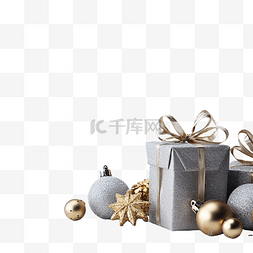 灰色的鹿图片_圣诞作文装饰礼物