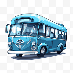 蓝色巴士图片_蓝色巴士