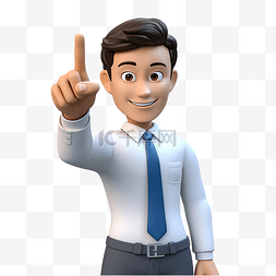 两根手指图片_穿着白衬衫和蓝色领带的商人用两