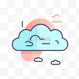 阿里云盘icon图片_白色背景上有一个云图标 向量