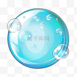 水晶球水晶按钮图片_肥皂泡卡通