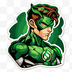 与绿灯侠 dc 超级英雄贴纸 向量