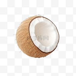 3d 渲染孤立的椰子