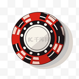 扑克背景图片_白色背景剪贴画上的红色和黑色赌