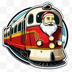 机车圣诞老人标志剪贴画 向量