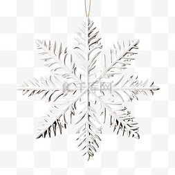 绿树枝条图片_枞树上的圣诞装饰雪花