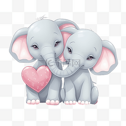 大象爱上了心 情侣动物有心和情