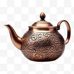 艺术雕花铜茶壶