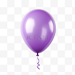 紫色生日气球