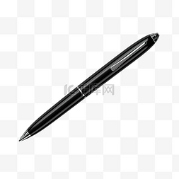 孤立的黑色钢笔