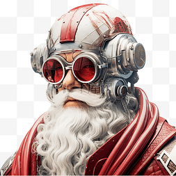 虚拟现实游戏图片_未来派圣诞老人