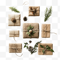 环保箱图片_自制包装圣诞礼物和环保装饰品