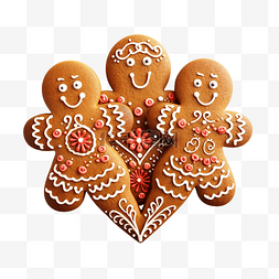 情侣家庭图片_圣诞节饼干