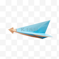 蓝色纸飞机图标图片_纸飞机