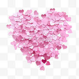 粉色玫瑰心形图片_粉色金属心形五彩纸屑