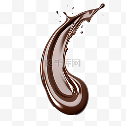 巧克力糖果字图片_巧克力流效果符号感叹号