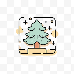 冬天树 f 圣诞树图标 圣诞节假期
