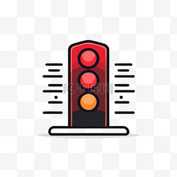 交通标志灯图片_线性风格的照明交通灯和交通标志
