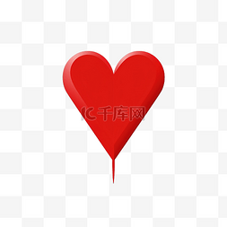 情人节丘比特之箭的红色箭头孤立