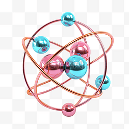 原子的 3d 插图