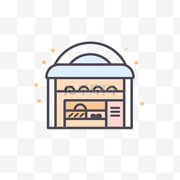 面包店界面图片_面包店图标与面包店内部背景轮廓