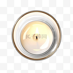 溫泉图片_玻璃烛台中的蜡烛隔离 png 文件顶