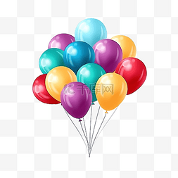 现实气球生日背景