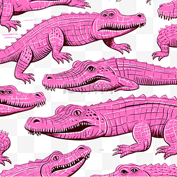 粉色鳄鱼图案