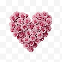 粉色玫瑰心形图片_玫瑰心形爱情婚礼和情人节