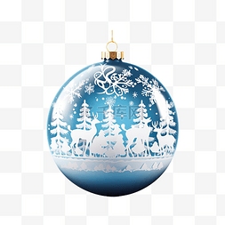 雪人和驯鹿图片_圣诞快乐，地球球装饰着驯鹿和蓝