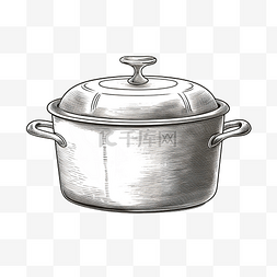 老式烹饪锅插画